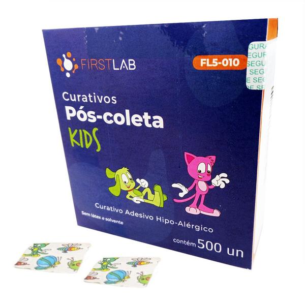 Imagem de Curativo Pós Coleta Kids (FIRSTLAB) - Caixa com 500 Unidades