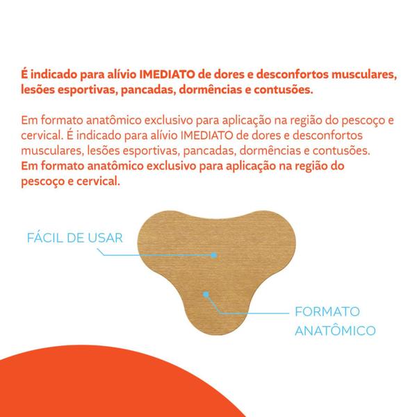 Imagem de Curativo Tira Dor Pescoço Torcicolo Anti Inflamatório 5 Unidades