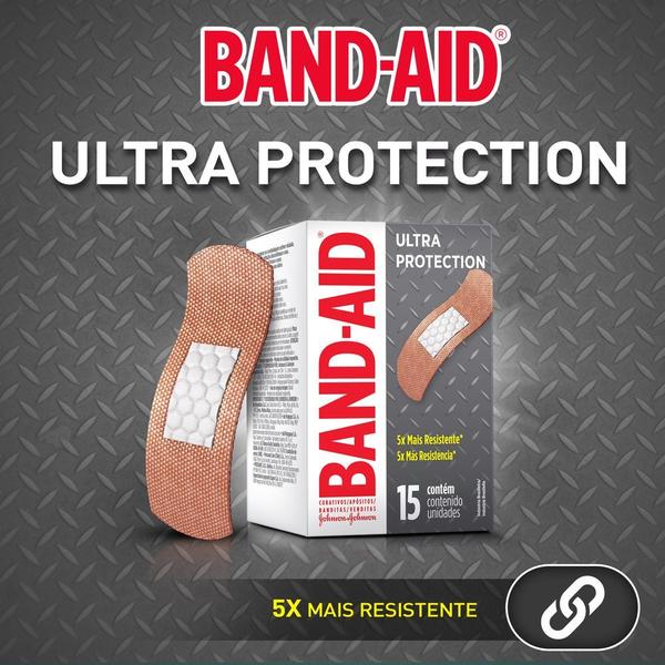 Curativos Band Aid Ultra Protection 15 Unidades - BAND-AID Imagem de Curativos Band Aid Ultra Protection 15 Unidades