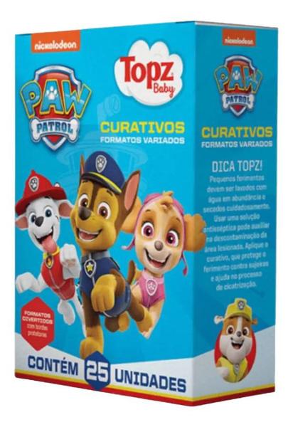 Imagem de Curativos Patrulha Canina 25 Un Formatos Diversos KIT C/3 UN