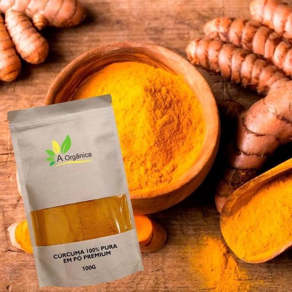 Imagem de Curcuma 100% Pura em Pó  Premium 100G À Orgânica