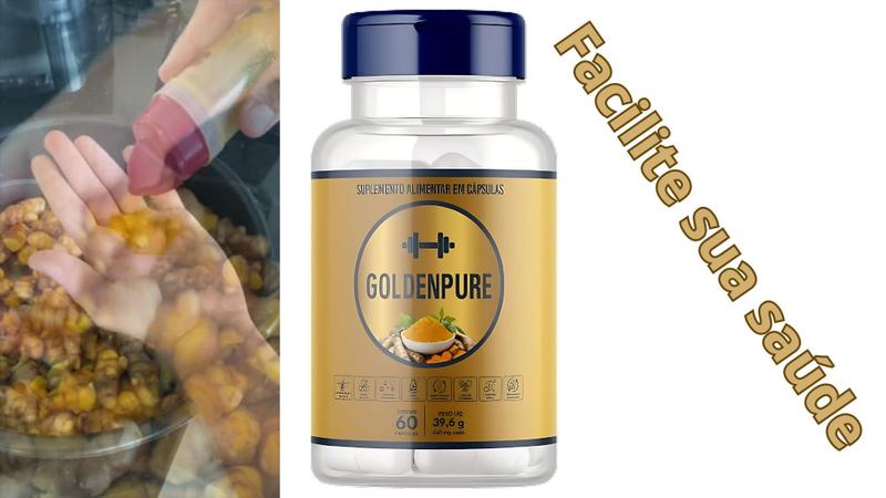 Imagem de CÚRCUMA EM CÁPSULAS (AÇAFRÃO DA TERRA) - AÇAFRÃO DA ÍNDIA - GOLDENPURE - 60 CÁPSULAS - 645mg  KIT 5X