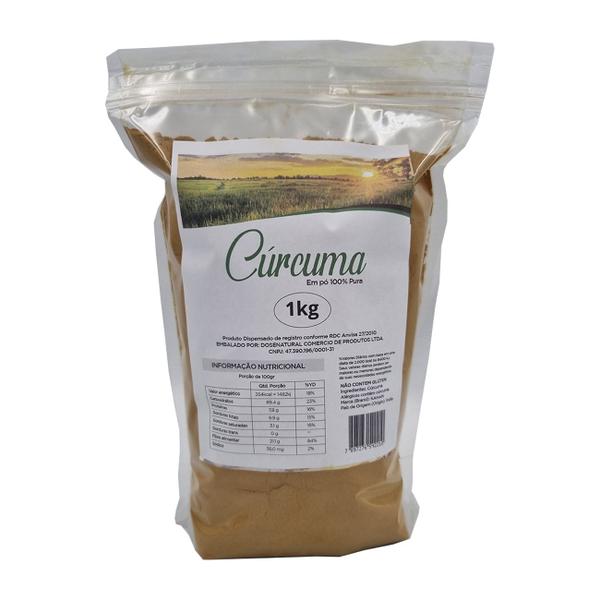 Cúrcuma em pó 100% Pura Kahan índia Importado 1Kg Premium - DoseNatural Imagem de Cúrcuma em pó 100% Pura Kahan índia Importado 1Kg Premium