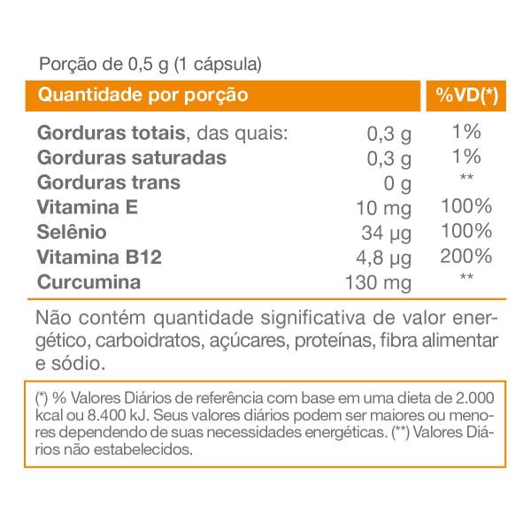 Imagem de Curcuma Plus 30 Cáps Vitafor vitamina B12 Selênio Vitamina E