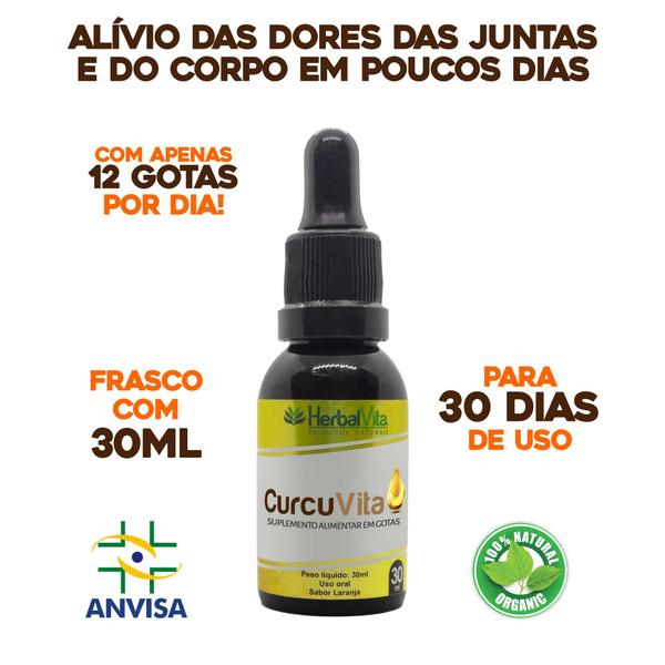 Imagem de Curcuvita Para Dores 02 Frascos com 30ml - 12 Gotas ao Dia