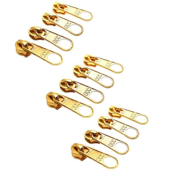 Imagem de Cursor Para Zíper Simples N 5/6 Dourado cataforético 10 Unid