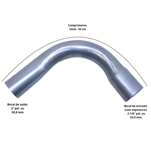 Imagem de Curva Galvanizado Universal 43 cm e 2 Polegadas 90 Graus