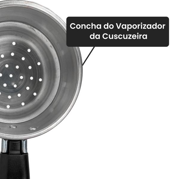 Imagem de Cuscuzeira a Vapor Duplex Porção Individual Mini Cuscuszeira Dupla com Tampa Faz Cuscuz e Legumes