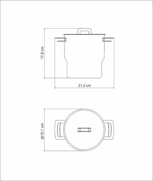 Imagem de Cuscuzeira Aço Inox Brava 14 cm 2,1 L Tramontina