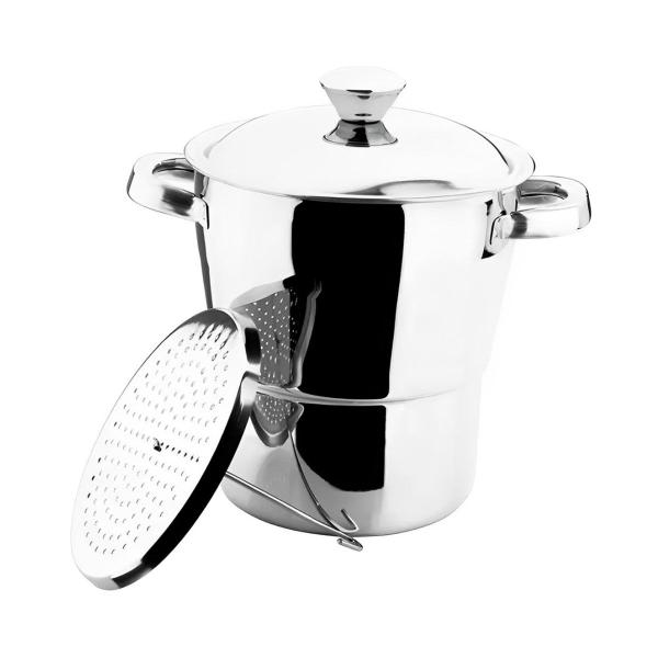 Imagem de Cuscuzeira Brinox 100% Em Aço inoxidáve Lyonl 16cm 2L Inox 2364/100 Brinox