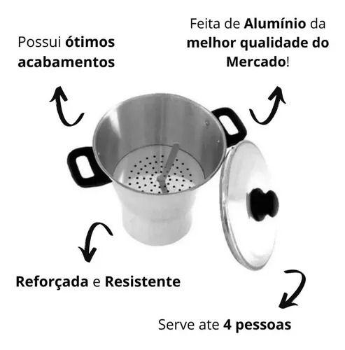 Imagem de Cuscuzeira De Aluminio Panela Média N16