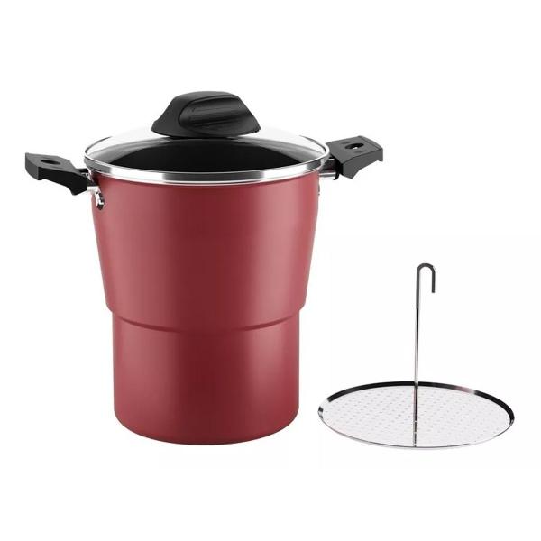 Imagem de Cuscuzeira Especiarias 16cm x 16cm 2L Cereja 7102/356 Brinox