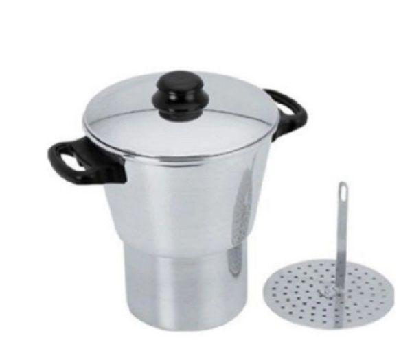 Cuscuzeira Luxo De Alumínio Polido 16 Cm - FORTALEZA Imagem de Cuscuzeira Luxo De Alumínio Polido 16 Cm - FORTALEZA
