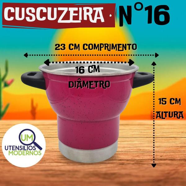 Imagem de Cuscuzeira Nordestina N16 De Alumínio Rosa Pink