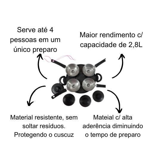 Imagem de cuscuzeiro 4 em 1 individual 4 porções