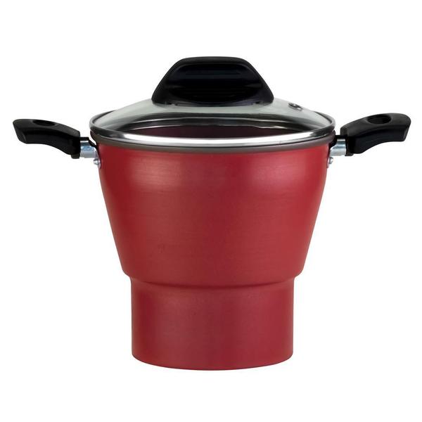 Imagem de Cuscuzeiro Enjoy Antiaderente Vermelho 14Cm Alegrete