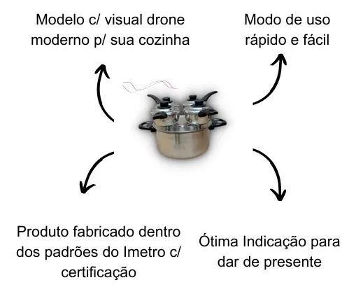 Imagem de Cuscuzeiro Nordestino 4 Panelinhas E 2 Panelinhas