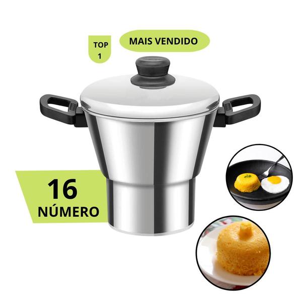 Imagem de Cuscuzeiro Panela Alumínio  Legumes ao Vapor  Para 4 Pessoas Tamanho Médio