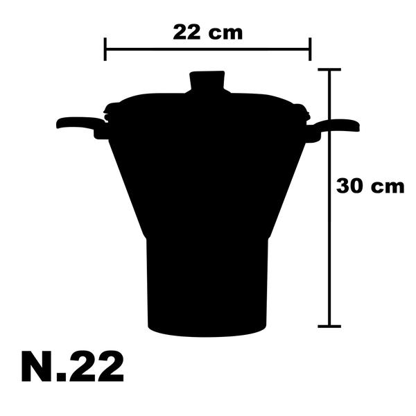 Cuscuzeiro reto n.22 craqueado alumínio rocha Imagem de Cuscuzeiro reto n.22 craqueado alumínio rocha