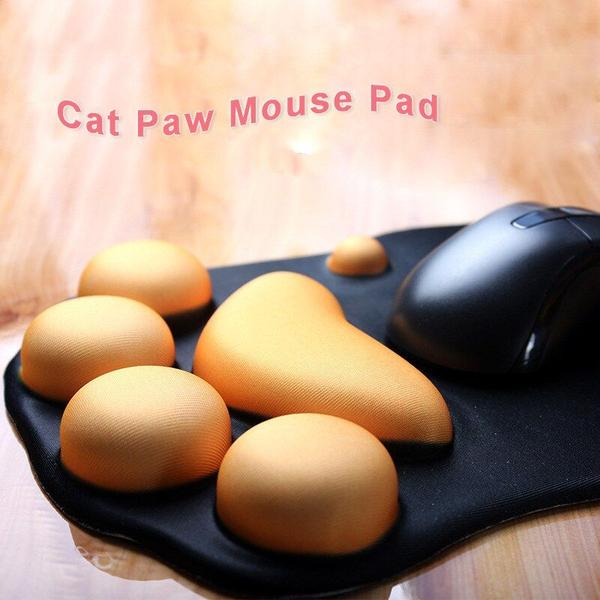 Imagem de Cute Cat Claw Mousepad Office Silicone Creative Catpaw Wrist Pad Mouse Pad com descanso de pulso Almofadas de mouse roxo