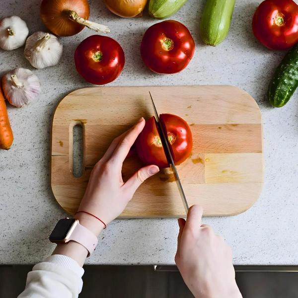 Imagem de Cutelo de Corte Aço Inoxidável Multiuso Cortes Carne Cozinha