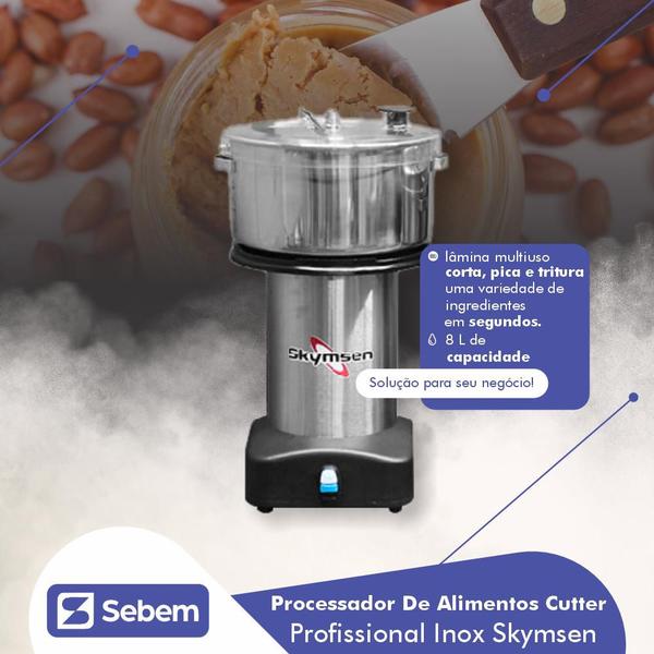 Imagem de Cutter Processador De Alimentos 08 Litros CR-8 Inox Skymsen