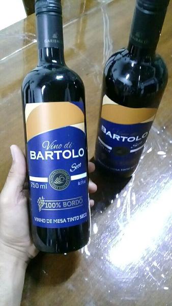 Imagem de CX 6 Garrafas Vinho Tinto Seco Bordô de Mesa Vino Di Bartolo Serra Gaúcha 750ml