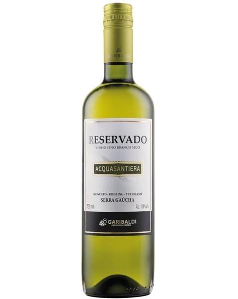 Imagem de CX  c/ 6 und Vinho Branco Seco Acquasantiera  Reservado Riesling/ Trebiano/ Moscato 750 ml