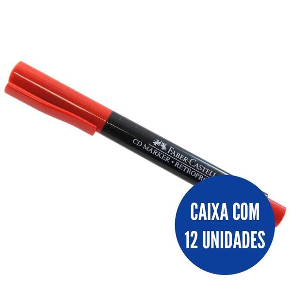 Imagem de CX Caneta retroprojetor 1.0 vermelho c/12 Faber-Castell