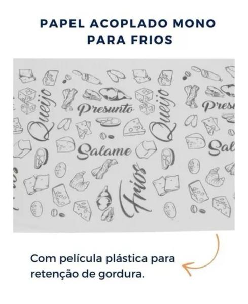 Imagem de Cx papel acoplado para frios lanches c/ 1200 un com pelicula