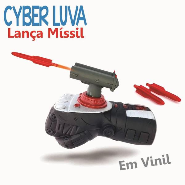 Imagem de Cyber luvas para mão preta lança míssil dardos em vinil - adijomar brinquedos