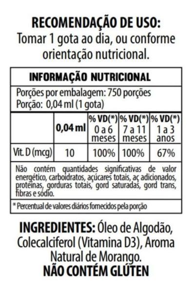 Imagem de D Trix- Vitamina D3 Kids- 30ml- Morango- Flora Nativa