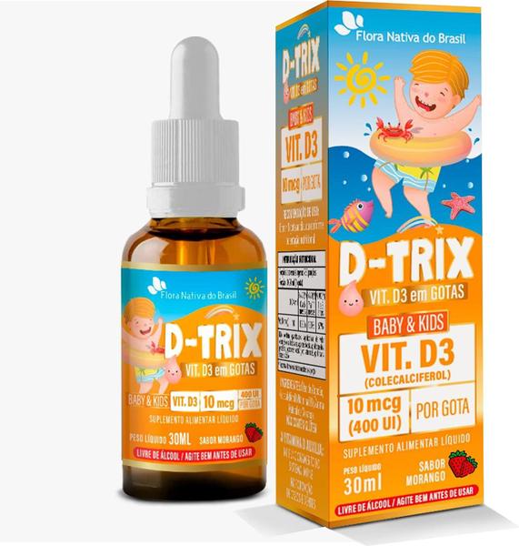 Imagem de D-TRIX Vitamina D3 Kids em Gotas 30ml Flora Nativa do Brasil