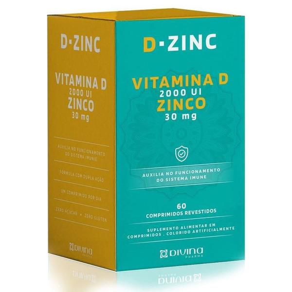 Imagem de D - Zinc - Vitamina D 2.000Ui 30Mg Com 60 Comprimidos