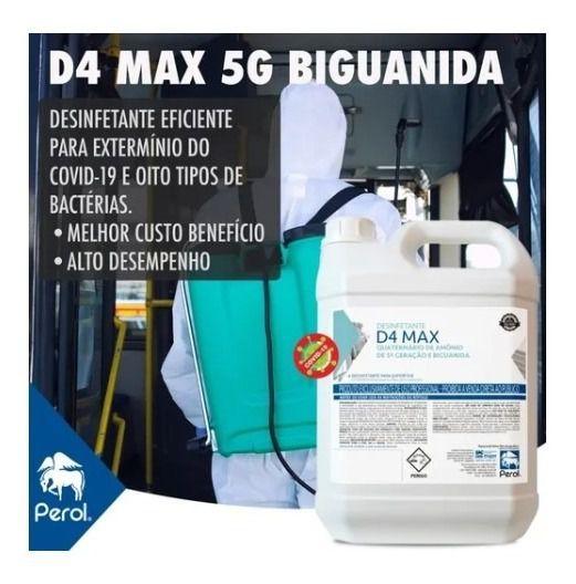 Imagem de D4 Max 5ª Geração Quaternário E Biguanida 05 Lt Faz 500 Lts