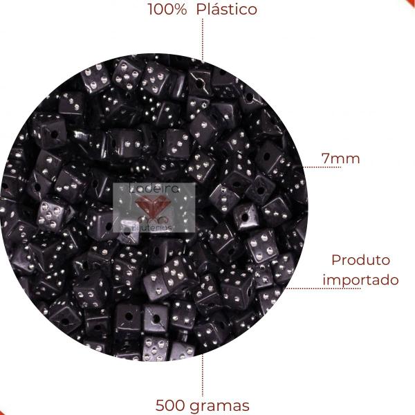 Imagem de Dado com strass 07mm em plastico com 500gr