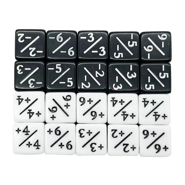 Imagem de Dados Contadores D6 - 10 Peças - Acessórios para Jogos de Cartas