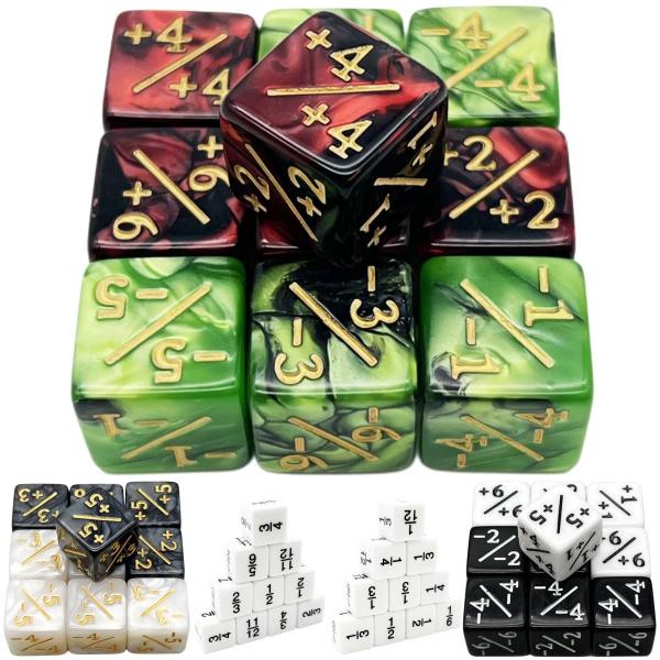 Imagem de Dados Contadores D6 - 10 Peças - Acessórios para Jogos de Cartas