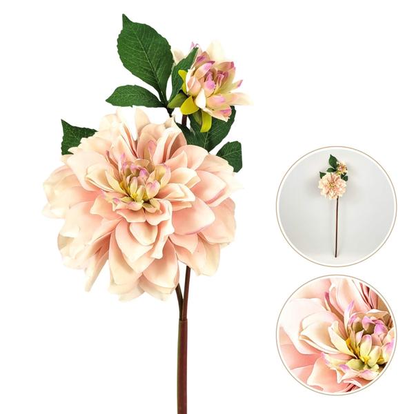 Dália Rosa Haste 62X16X12Cm Flor Planta Artificial - Inigual Imagem de Dália Rosa Haste 62X16X12Cm Flor Planta Artificial