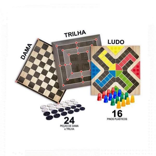 Imagem de Dama Ludo e Trilha Super Jogos - Pais & Filhos