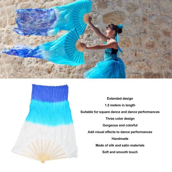 Imagem de Dance Fan Airshi Artificial Silk Belly Dance com 1,5 m de comprimento