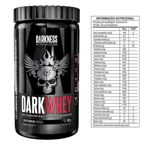 Dark Whey 100% 900g - Darkness Imagem de Dark Whey 100% 900g