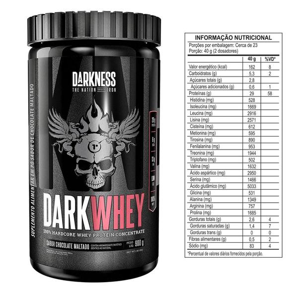 Dark Whey 100% 900g - Darkness Imagem de Dark Whey 100% 900g