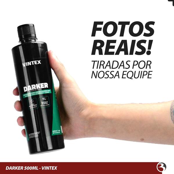 Imagem de Darker Pneu Pretinho 500ml  Renova Plástico Automotivo Abrilhantador Revitalizador Vintex