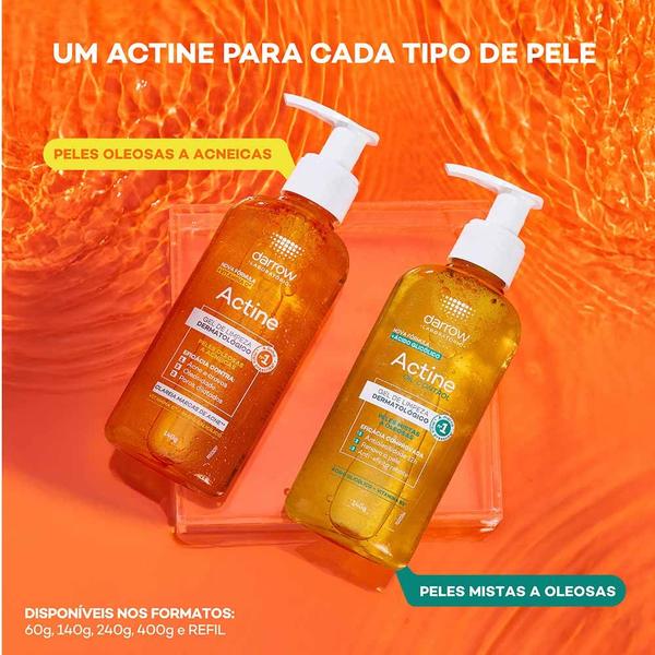 Darrow Actine Kit Gel de Limpeza Facial Vitamina C 140g + 40g