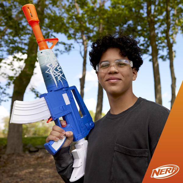 Imagem de Dart Blaster Nerf Fortnite Blue Shock com clipe de 10 dardos e dardos