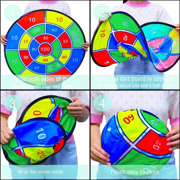 Imagem de Dart Board Diomelu de 28 cm de diâmetro para crianças com 16 bolas adesivas