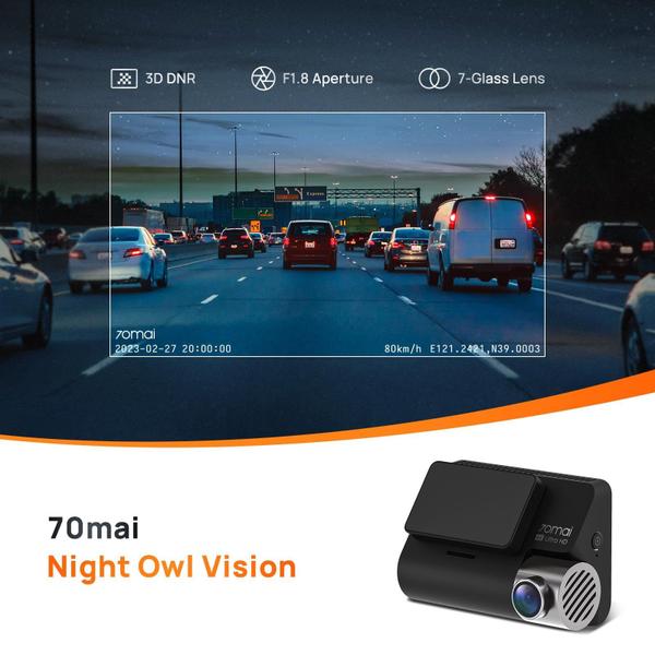 Imagem de Dash Cam 70mai A800S 4K frontal e traseira com WiFi e GPS