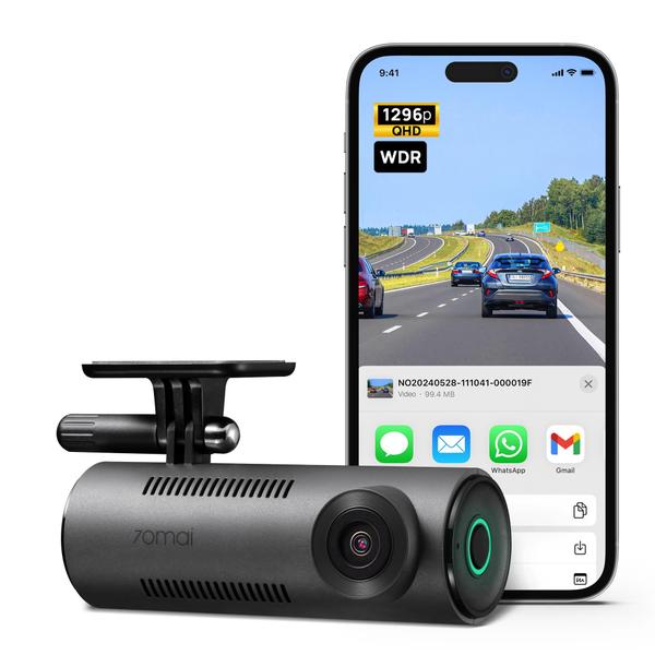 Imagem de Dash Cam 70mai M300 1296P QHD 140 WiFi de grande angular