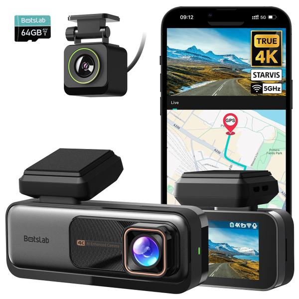 Imagem de Dash Cam BOTSLAB 4K frontal e traseiro Sensor Sony IMX415